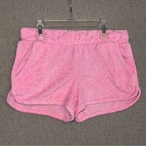 Old Navy size medium 8 Pink terry cloth Floral Shorts
